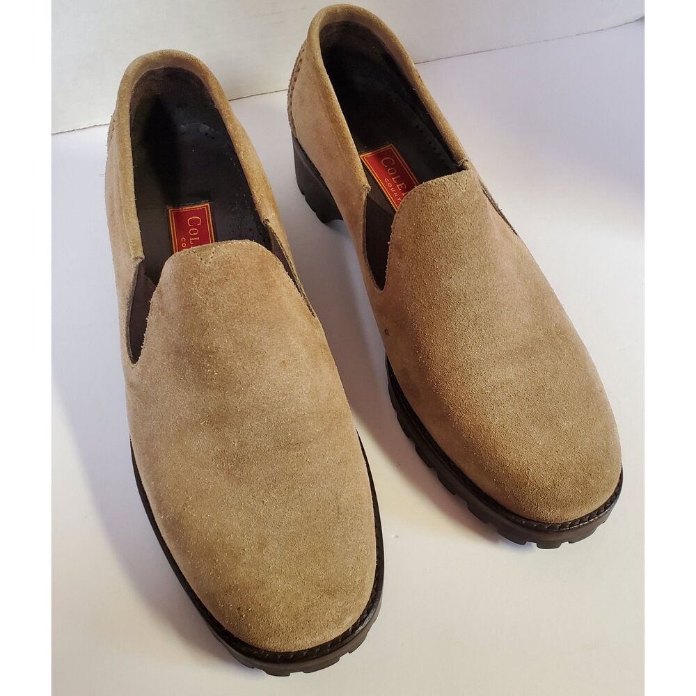Cole Haan Women's Tan Suede Slip on Loafers Size 10 B